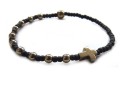 7869 BRANSOLETKA RÓŻANIEC DELIKATNY NA RĘKĘ CZARNO ZŁOTY.jpg