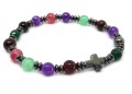 Bransoletka kolorowa różaniec na rękę z kamieni 9005 [p-22]