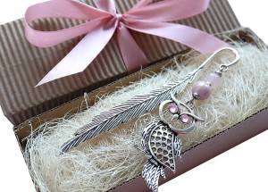 Zakładka do książki sowa różowa 8290 [sz8]