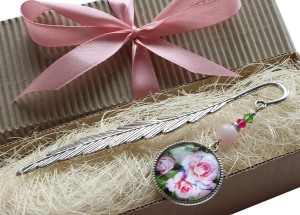 Zakładka do książki - piękne kwiaty na prezent 8308 [041]