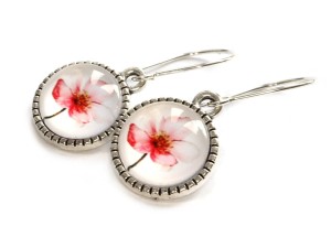 Romantyczne, delikatne kolczyki - kwiat jabłoni 8739 [k1]