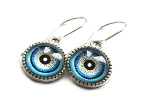 Kolczyki niebieskie w stylu greckim 8843 [k1]