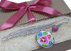 Zakładka do książi - piękne bratki 9185 [025]