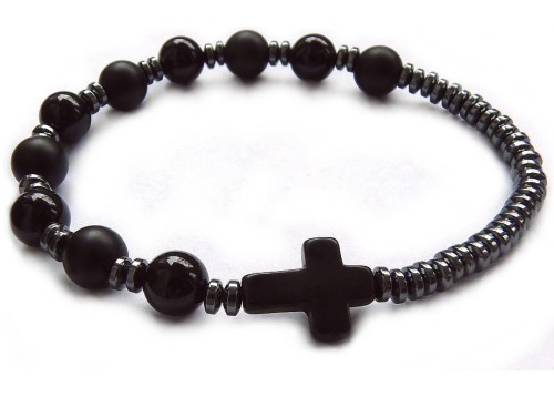 7656 różaniec bransoletka męska na rękę czarny onyks hematyt.jpg