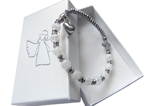 7727 pamiątka pierwszej komunii świętej, pamiątka bierzmowania Różaniec dla dziewczynki bransoletka.jpg