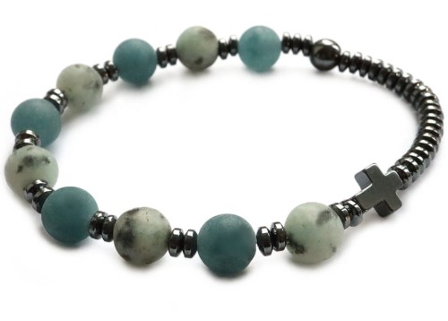 8165 różaniec bransoletka dziesiątka z kamieni na rękę.jpg