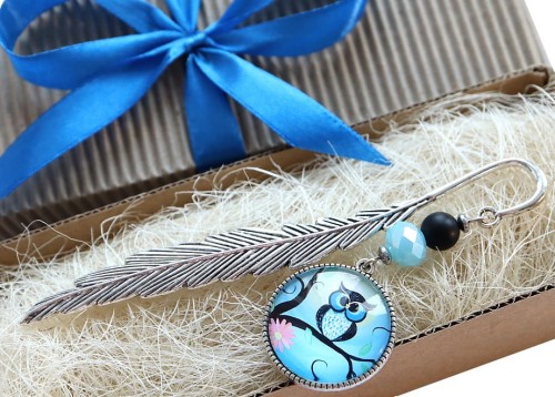 8226 ZAKŁADKA DO KSIĄŻKI SOWA sówka błękitna.jpg