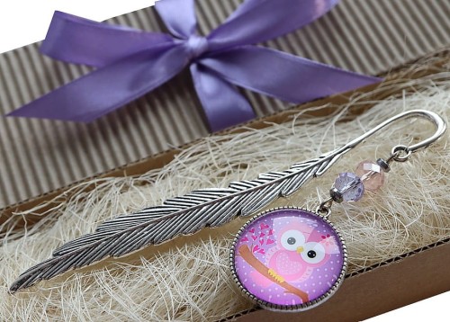 8228 ZAKŁADKA DO KSIĄŻKI  sowa różowa.jpg