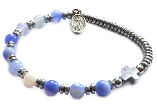 8360 bransoletka różaniec na rękę z agatów błękitnych.jpg