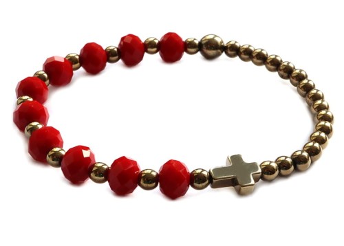 8382 RÓŻANIEC NA RĘKĘ - BRANSOLETKA CZERWONA.jpg