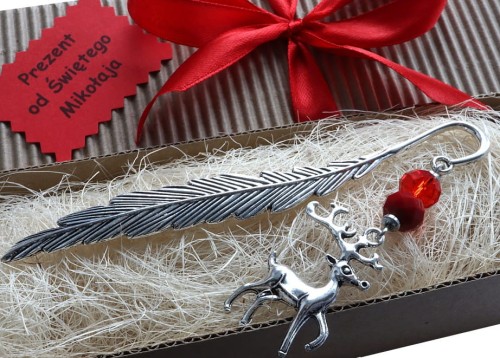 8434 zakładka do książki prezent RENIFER  na Święta Mikołaja.jpg