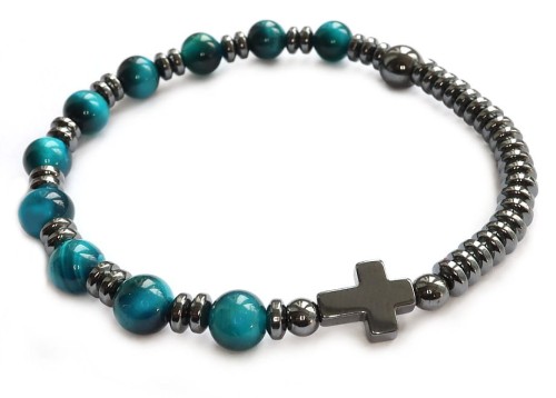 8446  bransoletka różaniec piękne tygrysie oko turkusowe.jpg