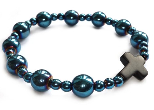 8594 różaniec na rękę bransoletka HEMATYT GRANATOWY.jpg