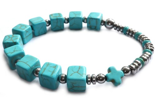 8596 różaniec na rękę bransoletka turkusowy howlit.jpg