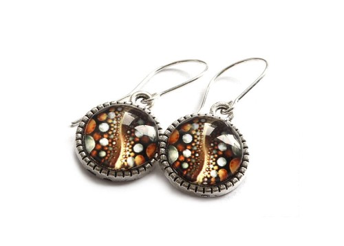 Kolczyki brązowe 8841 [k1]