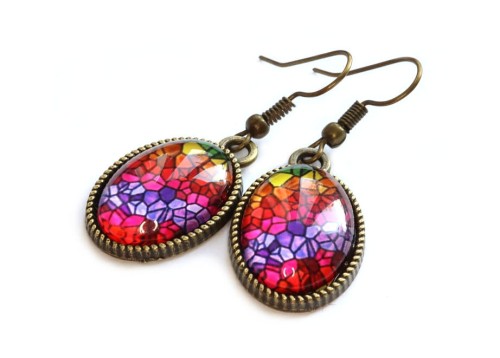 Kolczyki kolorowa mozaika 8879 [010]