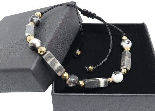 Bransoletka sznurkowa z kamieniami 8932 [28]