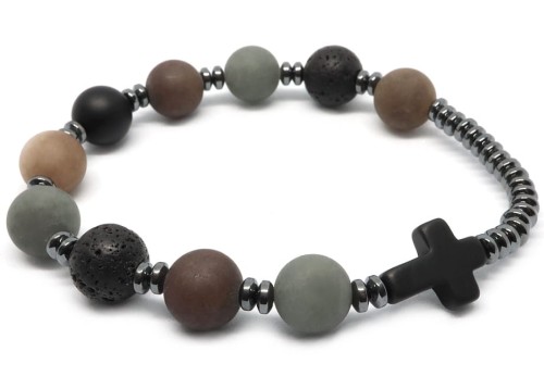 Różaniec na rękę dla niej, dla niego - mix kamieni 8950  [k17]