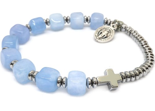 Różaniec bransoletka na rękę jadeit kostki 9020 [p22]