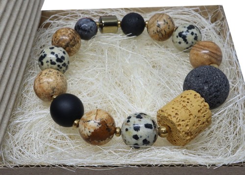 Bransoletka z kamieni  w pudełku - prezent - 9119 [037]