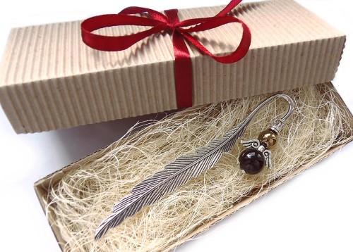 7280 zakładka do książki metalowa PIÓRO anioł pudełko.jpg