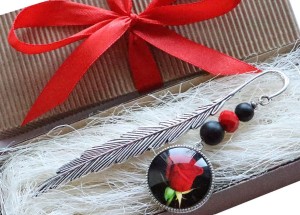 Zakładka do książki elegancka róża na prezent 8183 [89]