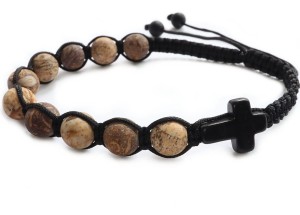 Bransoletka różaniec na rękę dziesiątka - jaspis 8656 [p8]