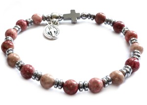 Bransoletka na rękę - różaniec z kamieni maffanowych 8810 [p7]