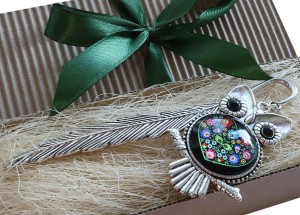 Zakładka do książki - duża sowa folk 8901 [k30]