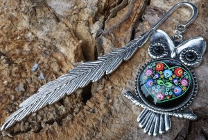 Zakładka do książki - duża sowa folk 8901 [k30]