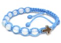 Różaniec bransoletka na rękę - opal w błękicie 9216