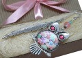 Zakładka do książki - kwiatowa, pastelowa sowa 9220 [68]
