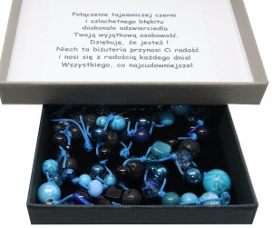 Komplet bransoletka naszyjnik w pudełku z sentencją 9228 [sz10]